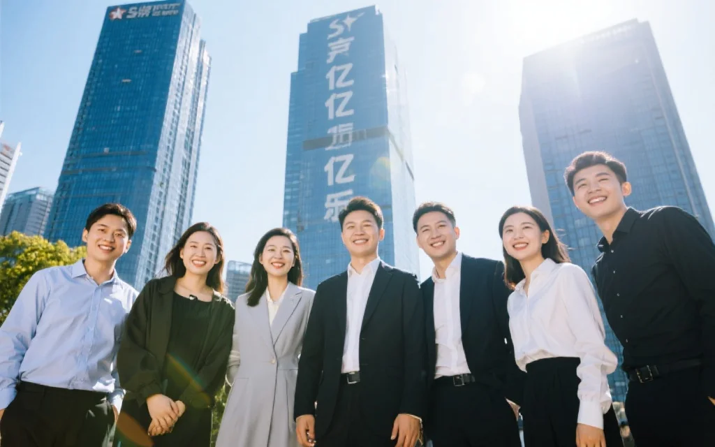 星亿娱乐团队朝气蓬勃的合影